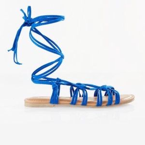 NWT Express Cobalt Blue Lace-up sandals